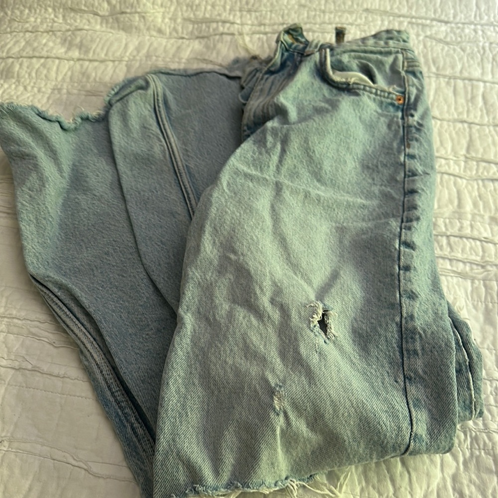 zara bootleg jeans